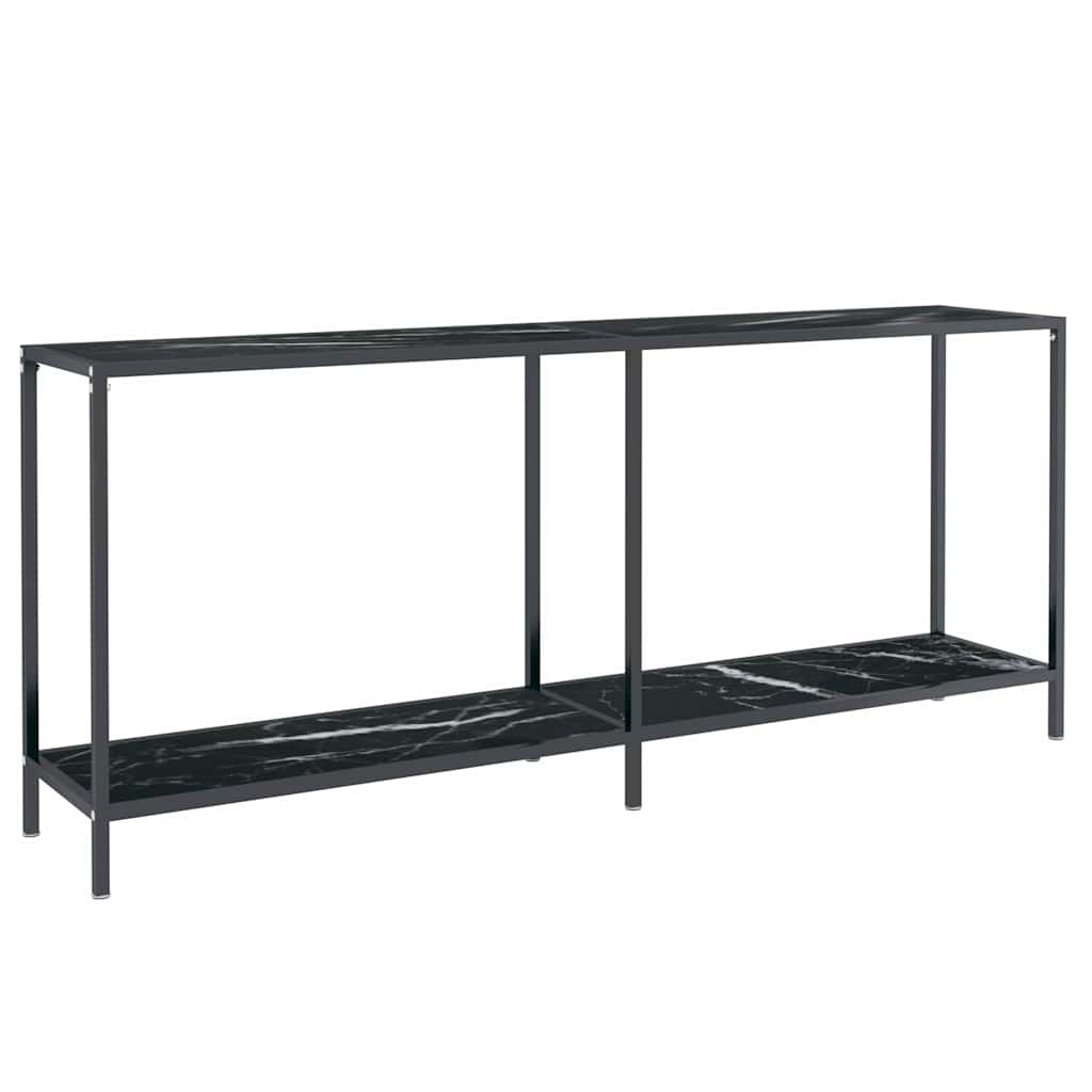 Vidaxl wandtafel 180x35x75,5 cm gehard glas zwart