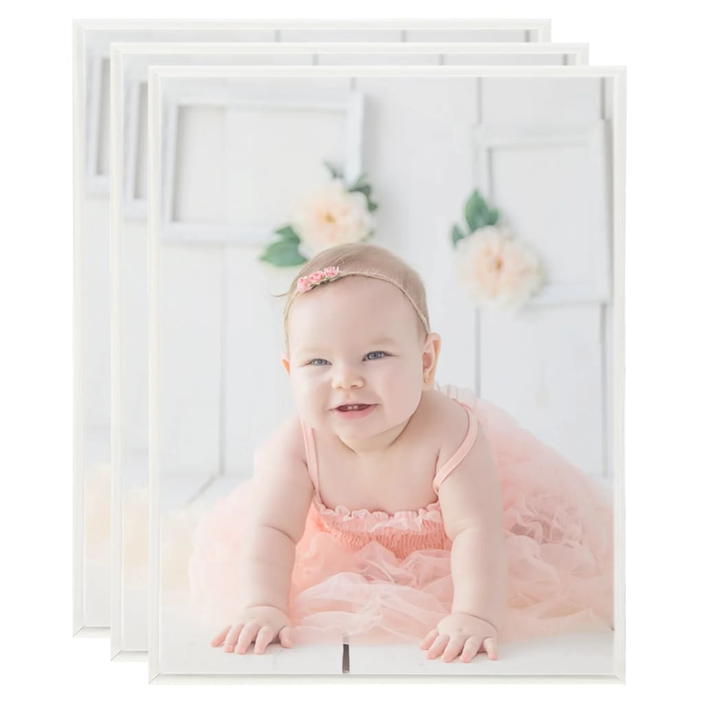 Vidaxl fotorammer 3 stk til væg 40x50 cm MDF sølvfarvet