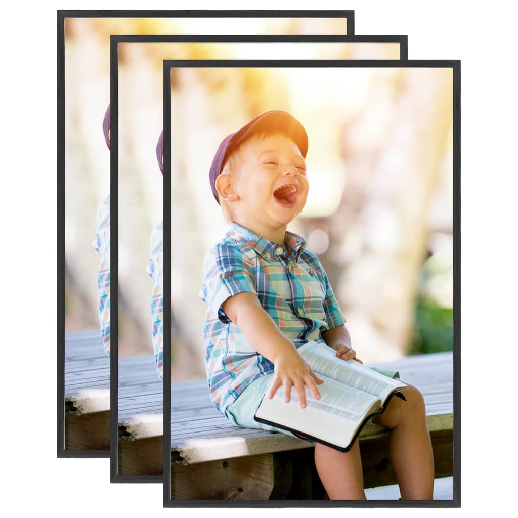 Vidaxl fotorammer 3 stk til tabel 21x29,7 cm MDF sort