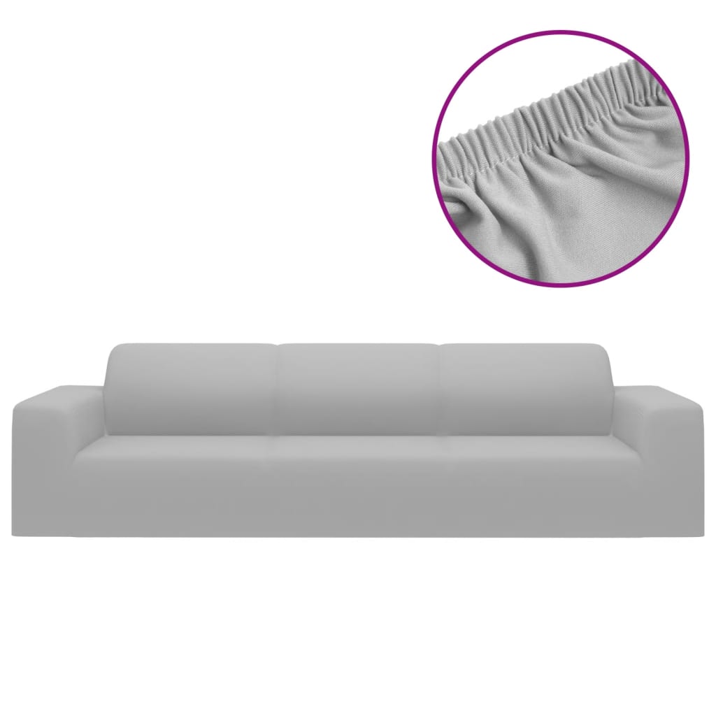 Vidaxl Four -Seater Bank Cover Stretch Polyester Jersey Gray