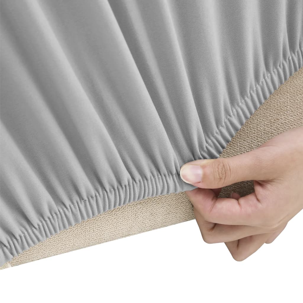 Vidaxl Four -Seater Bank Cover Stretch Polyester Jersey Gray