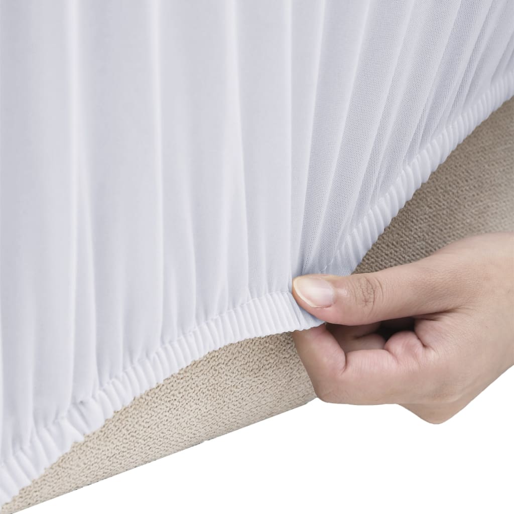 Vidaxl Three -Seater Bank Cover Stretch Polyester Jersey White