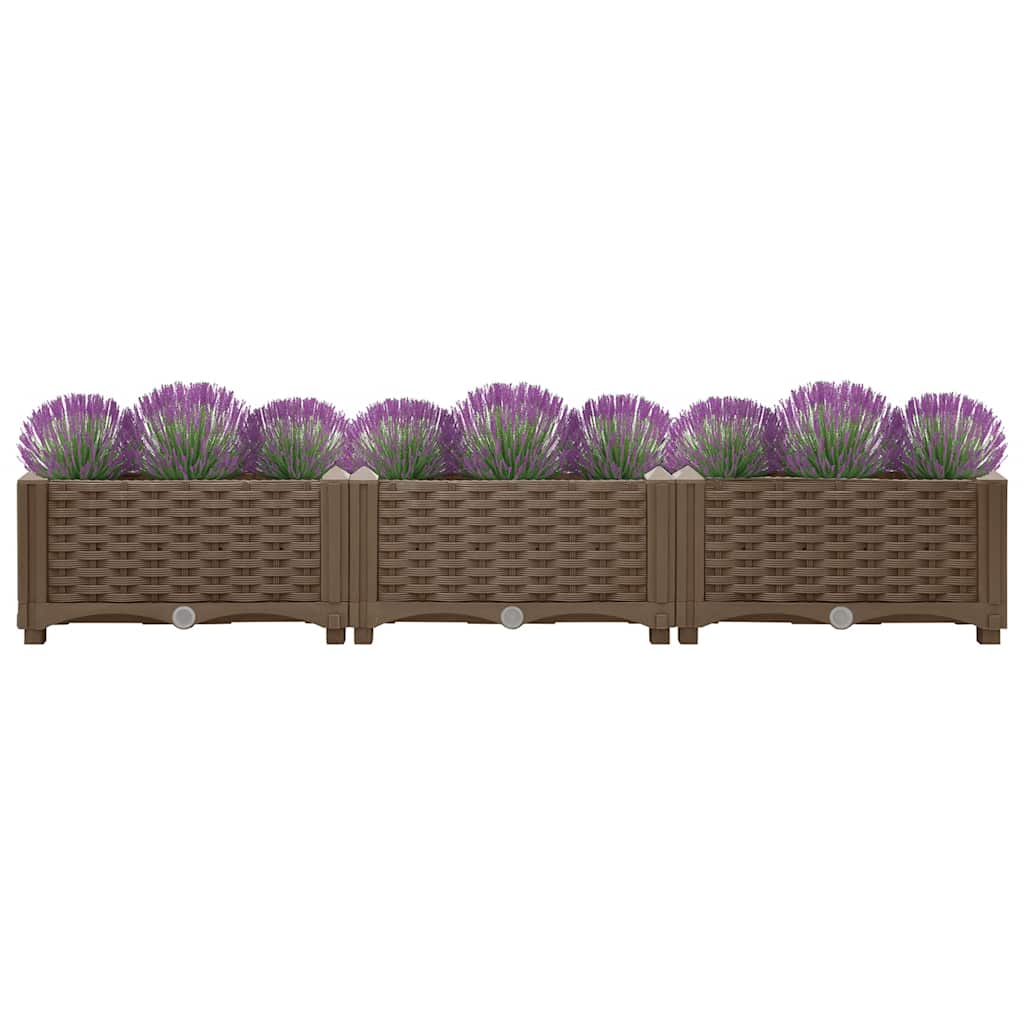 Vidaxl Planter hævede 120x40x23 cm polypropylen