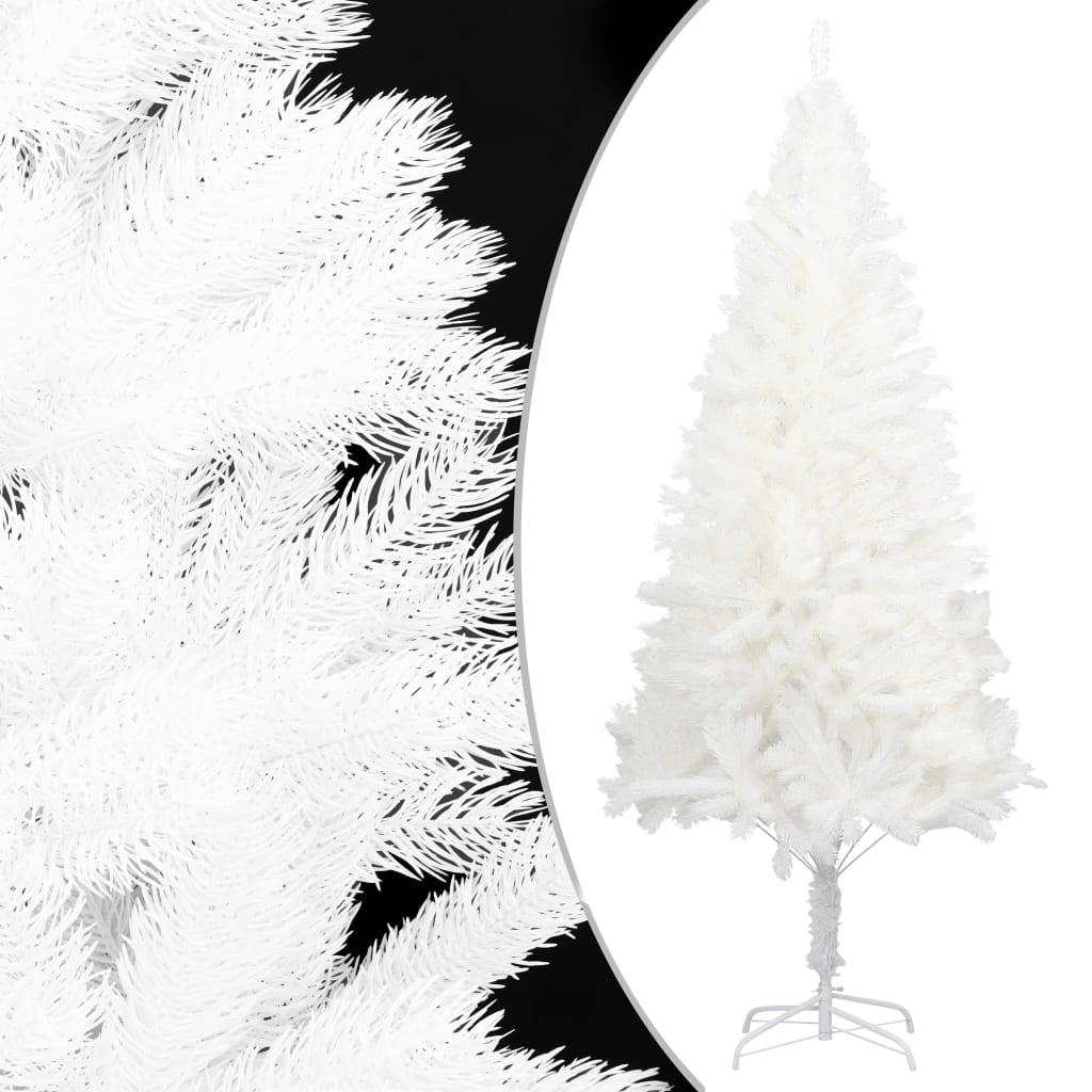 Vidaxl Kunstkerstboom med belysning og julekugler 240 cm hvid