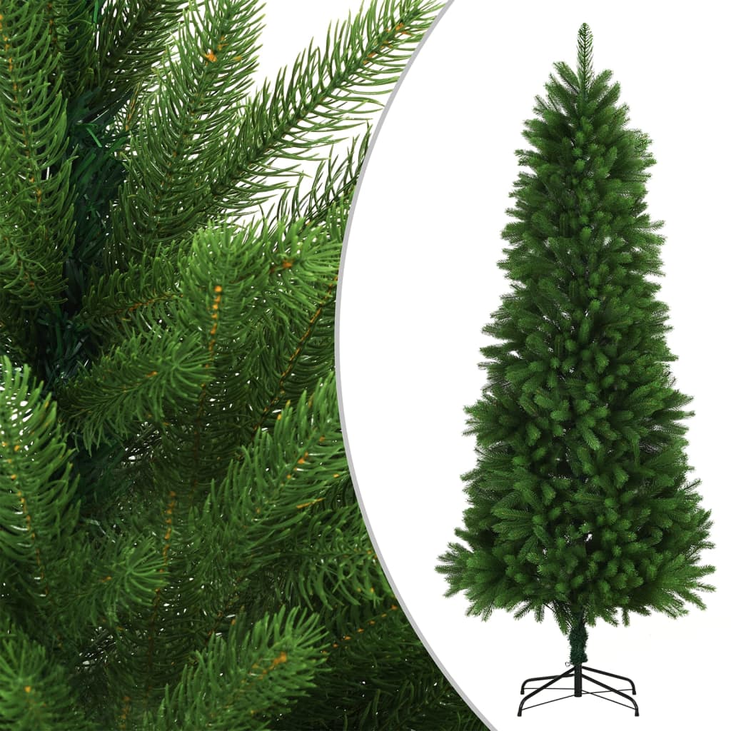 Vidaxl Kunstkerstboom med belysning og julekugler 240 cm grøn