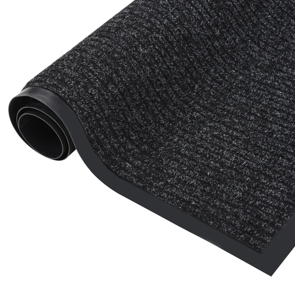 Vidaxl Doormat 80x120 cm stribet antracit