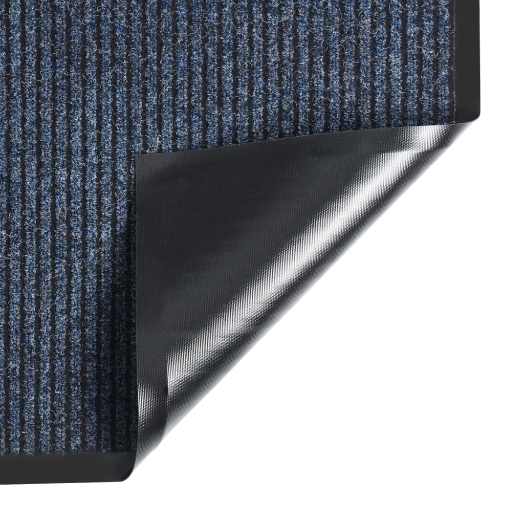 Vidaxl Doormat 60x80 cm stribet blå