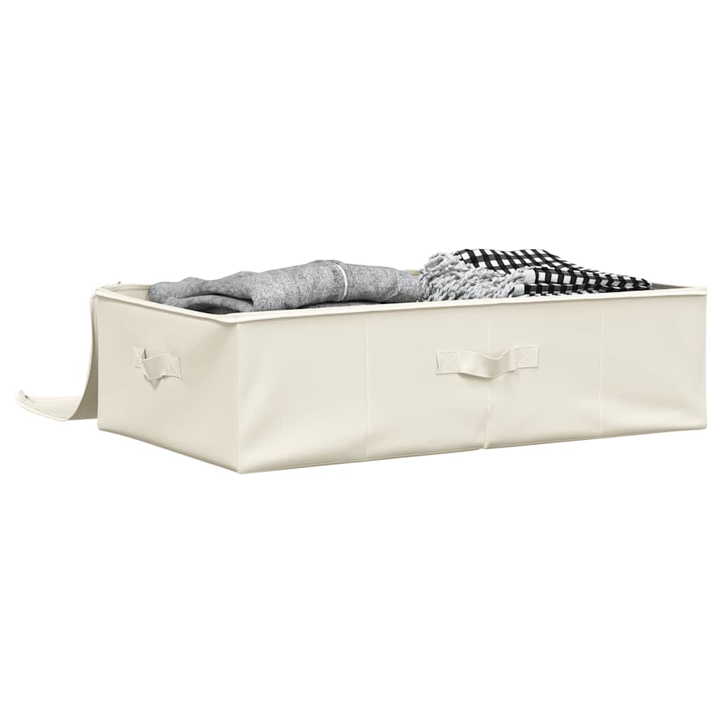 Vidaxl opbevaringsbokse 2 st 70x40x18 cm stof crème farvet