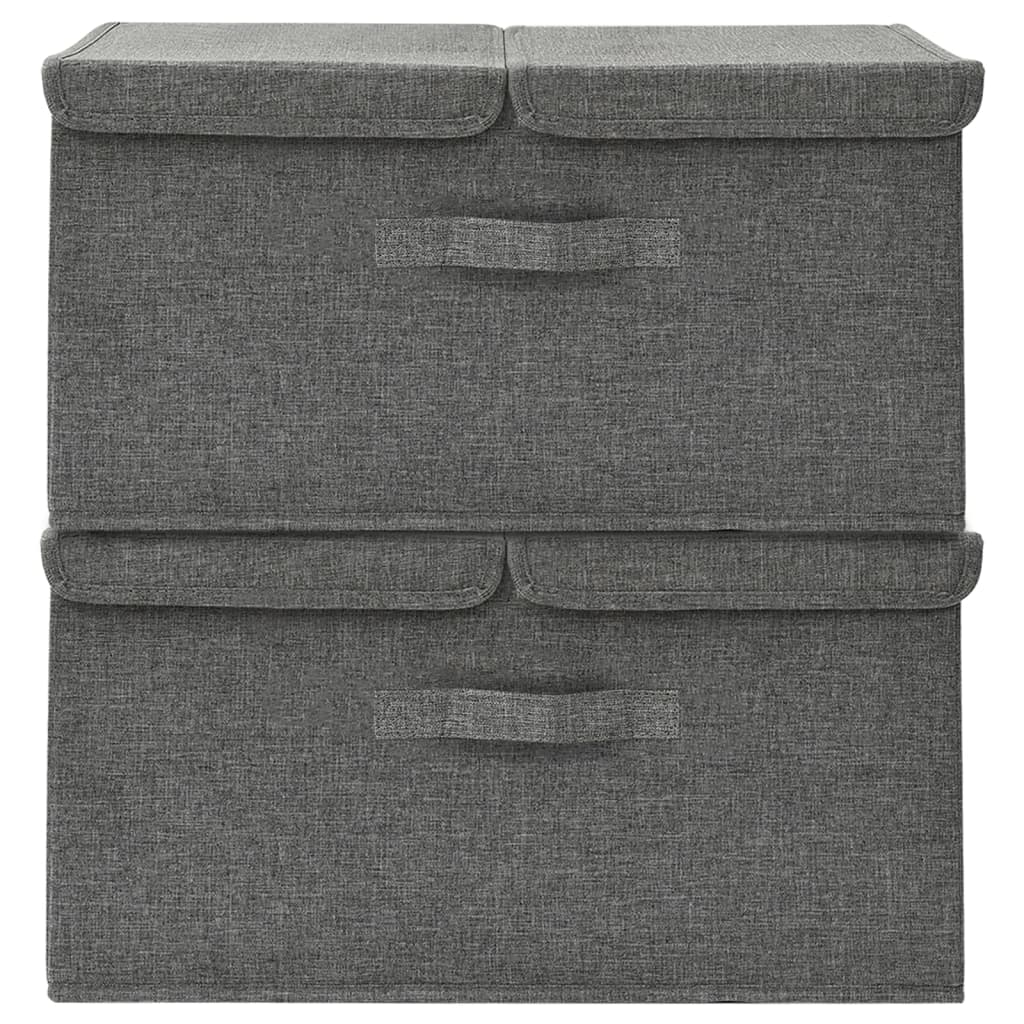 Vidaxl opbevaringsbokse 2 stk. 50x30x25 cm stof Anthracite -farvet