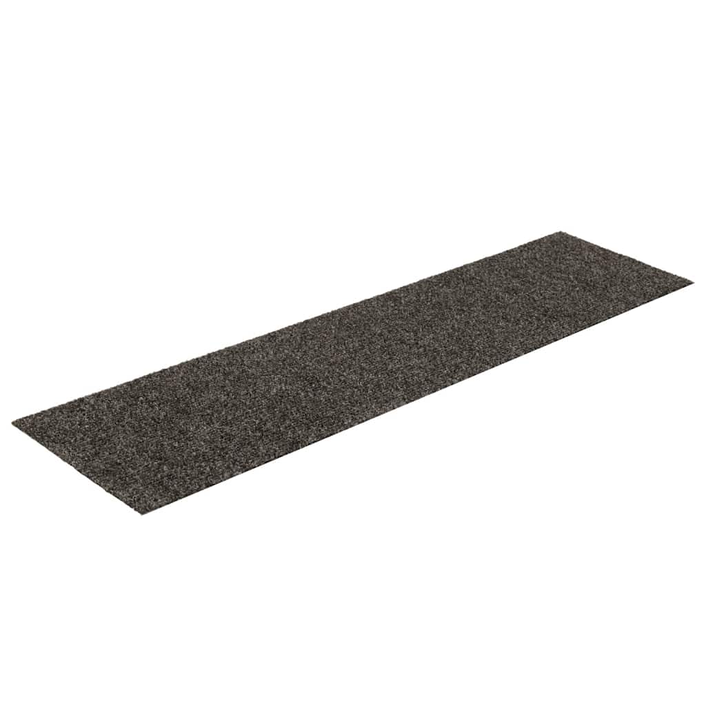 Vidaxl Stair Mats Self -fast 15 stykker 76x20 cm Anthracite rektangulær
