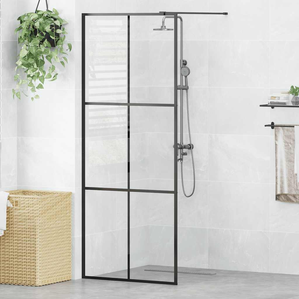 Vidaxx brusekabine 80x195 cm ESG glas transparent og sort