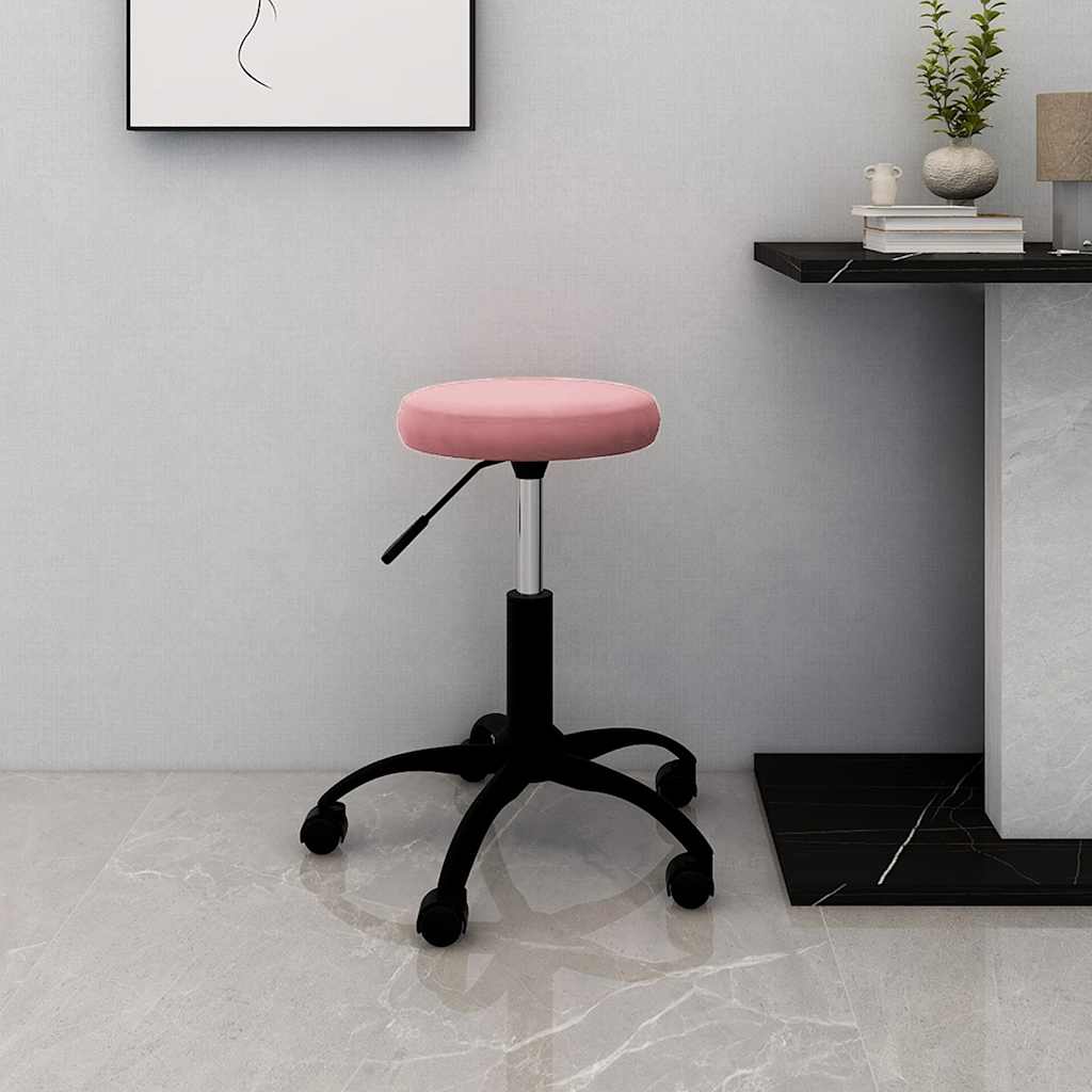Vidaxl bureaustoel fluweel roze