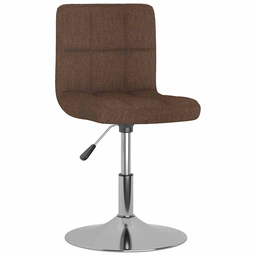 Vidaxl eetkamerstoelen draaibaar 2 st stof bruin