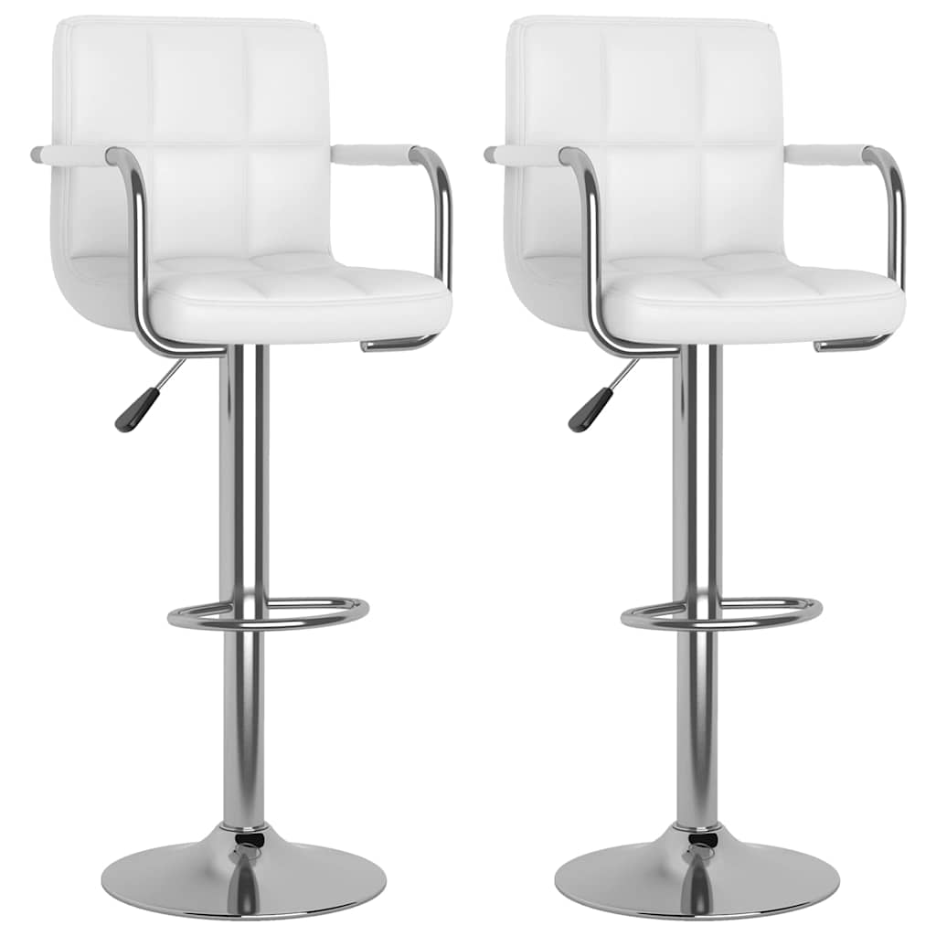 Vidaxl barstoelen 2 st kunstleer wit
