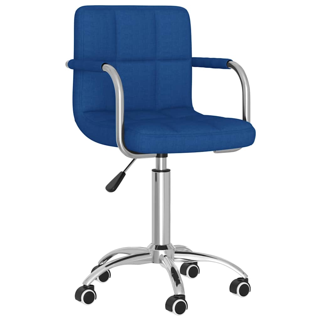 Vidaxl kantoorstoel draaibaar stof blauw