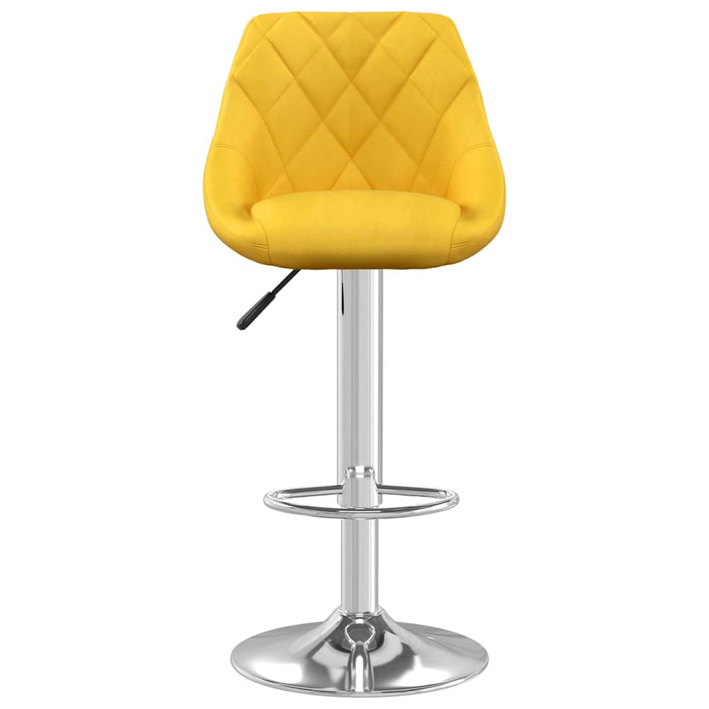 Vidaxl barkruk fluweel mosterdgeel