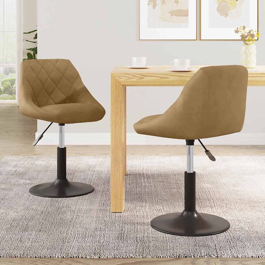 Vidaxl draa stoelen 2 pcs bruin 46 x 44 x 77,5 cm kunstleer