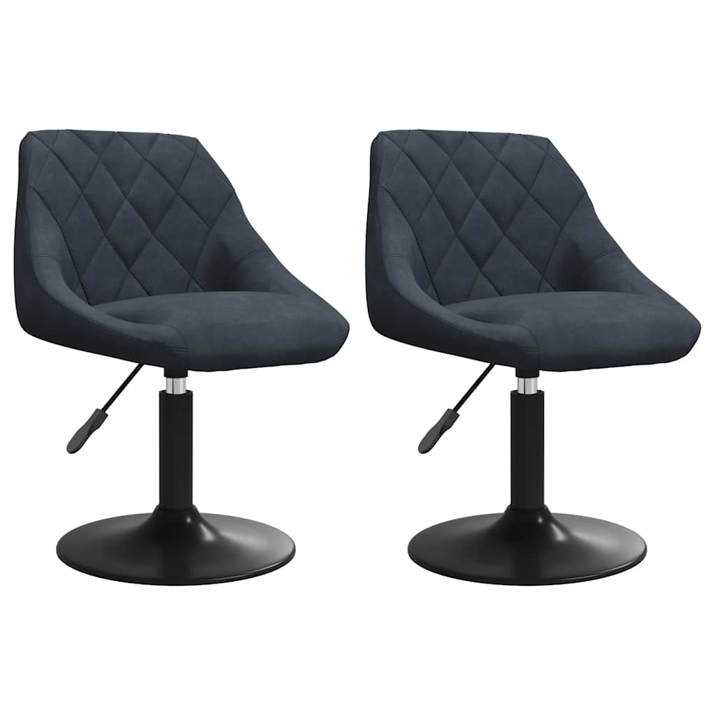 Vidaxl eetkamerstoelen draaibaar 2 st fluweel donkergrijs