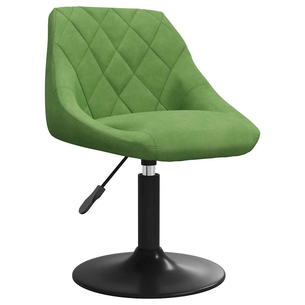 Vidaxl eetkamerstoelen draaibaar 2 st fluweel lichtgroen