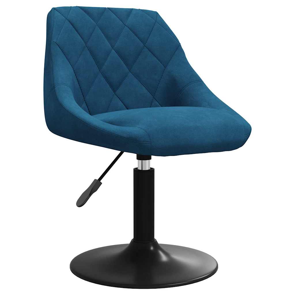 Vidaxl eetkamerstoelen draaibaar 2 st fluweel blauw