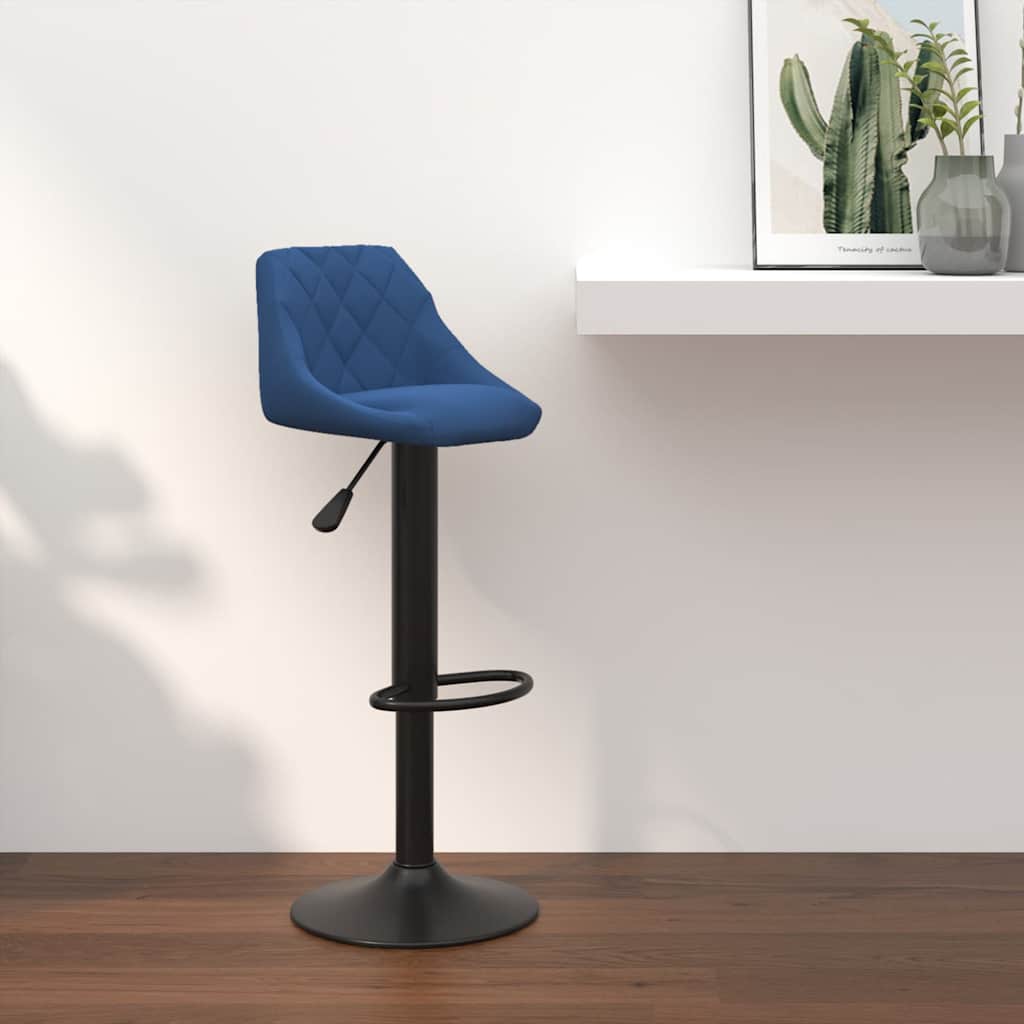 Vidaxl barkruk fluweel blauw