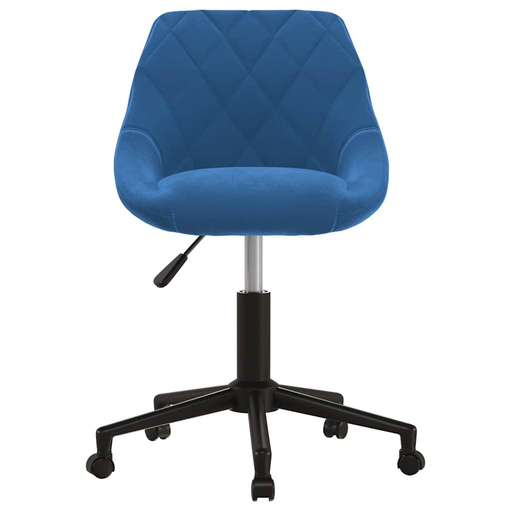 Vidaxl kantoorstoel draaibaar fluweel blauw
