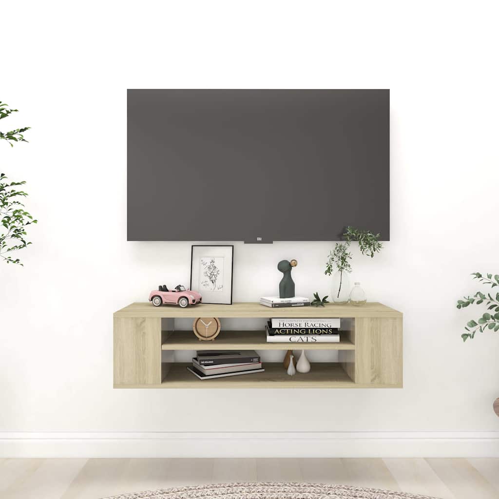 Vidaxl tv-hangmeubel 100x30x26,5 cm bewerkt hout sonoma eikenkleurig
