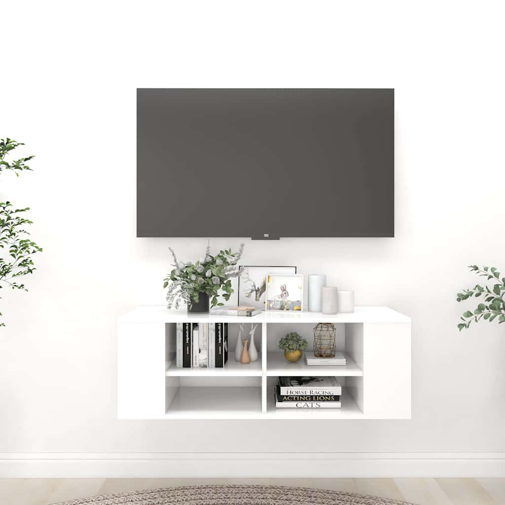 Vidaxl tv-wandmeubel 102x35x35 cm bewerkt hout wit