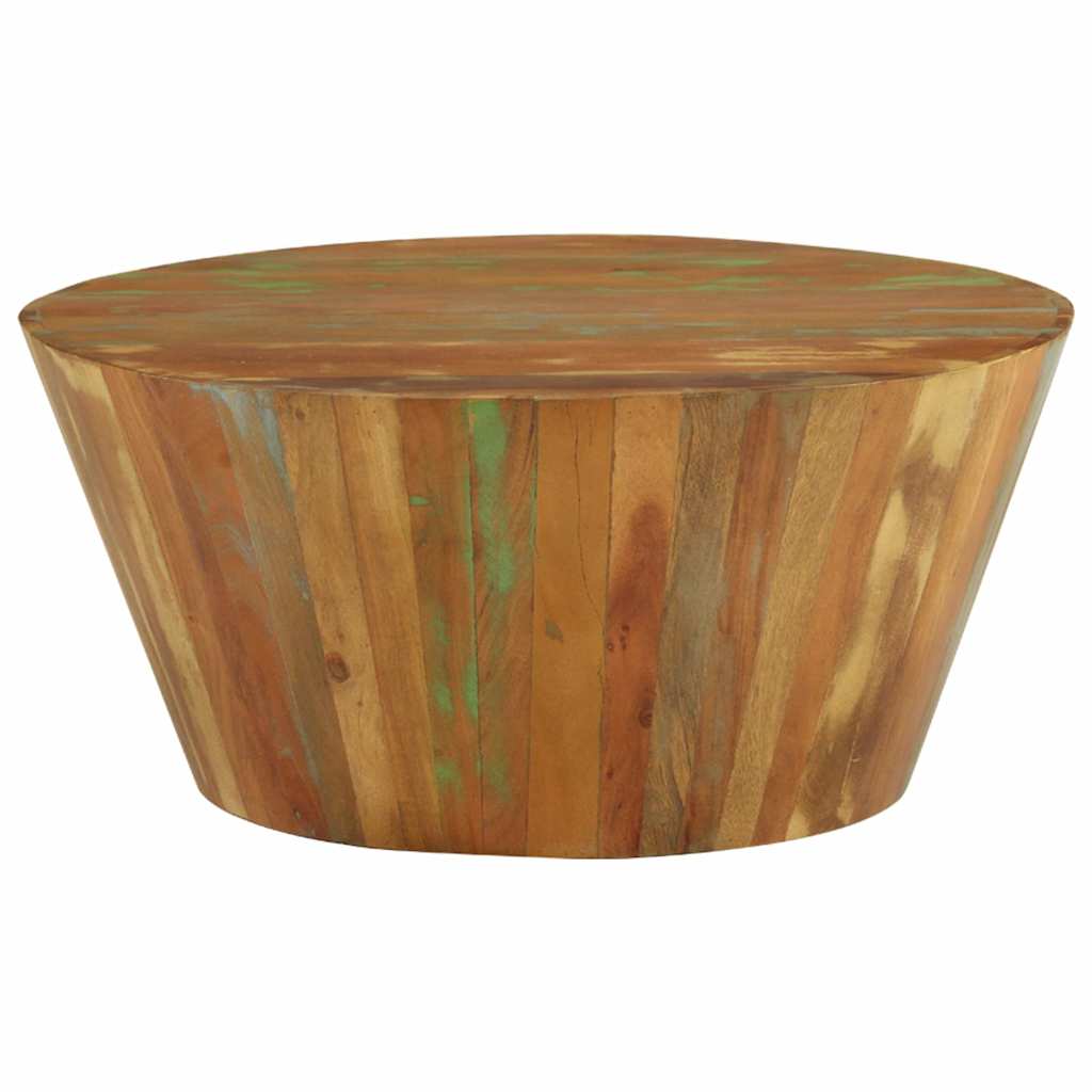 Vidaxl salontafel ø65x31 cm massief gerecycled hout