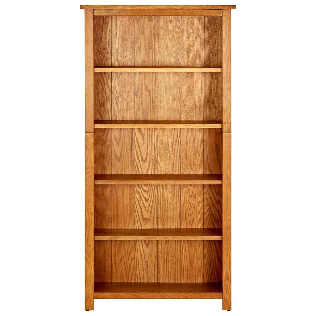 Vidaxl boekenkast met 5 schappen 70x22x140 cm massief eikenhout