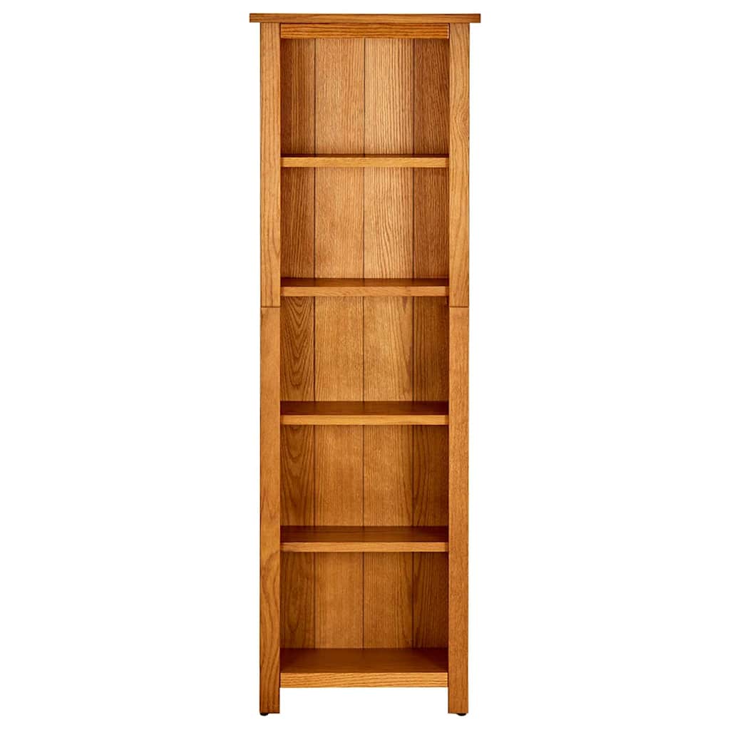 Vidaxl boekenkast met 5 schappen 45x22x140 cm massief eikenhout