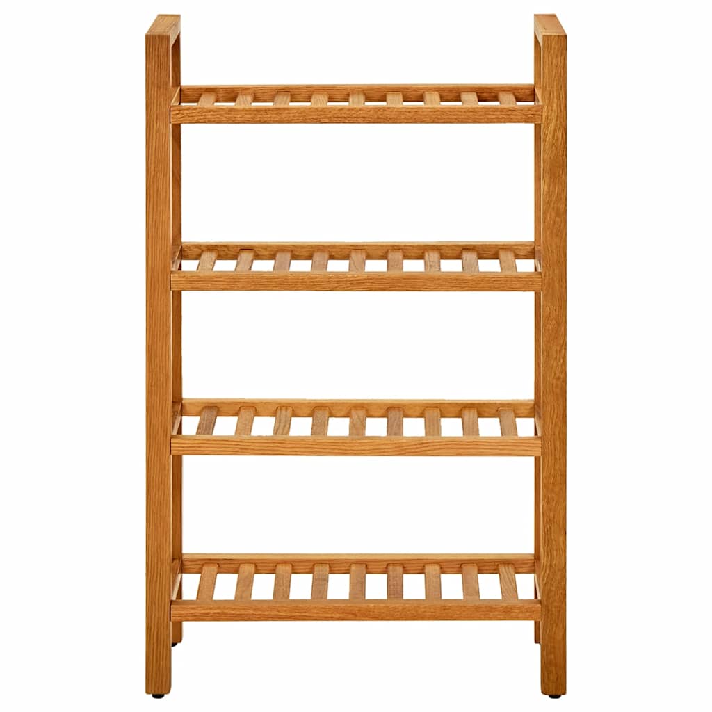 Vidaxl Shoe Rack med 4 hylder 50x27x80 cm solid eg
