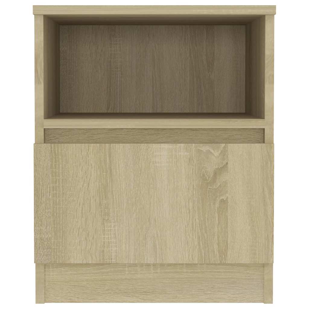 Vidaxl nachtkastje 40x40x50 cm bewerkt hout sonoma eikenkleurig