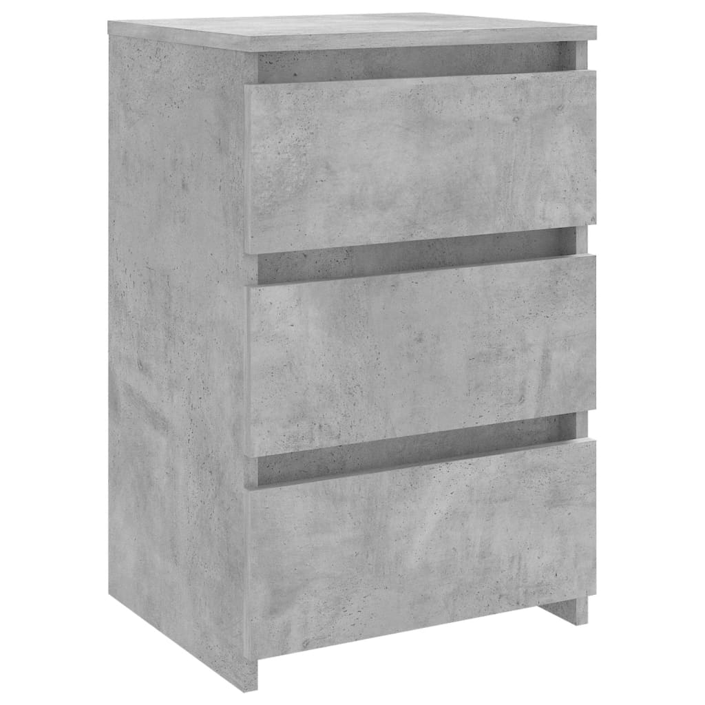 Vidaxl nachtkastje 40x35x62,5 cm bewerkt hout betongrijs