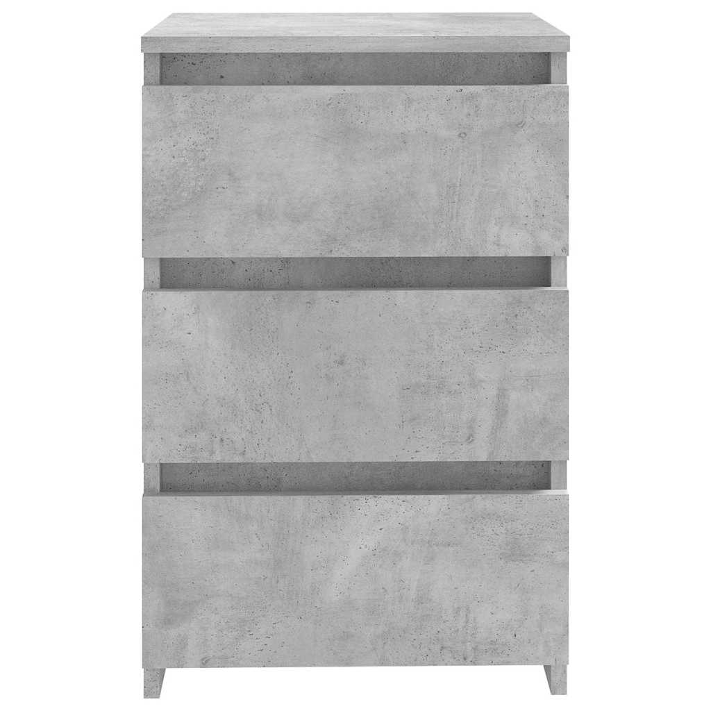 Vidaxl nachtkastje 40x35x62,5 cm bewerkt hout betongrijs