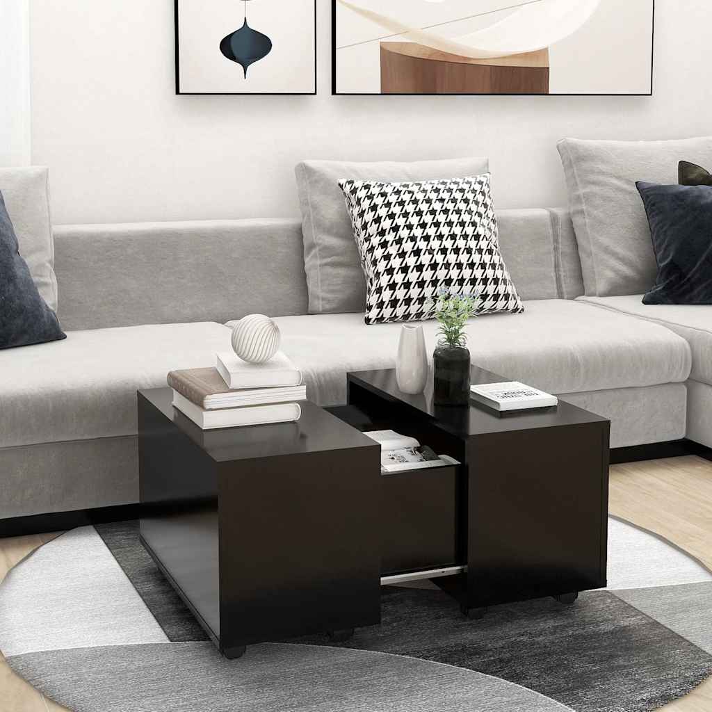 Vidaxl salontafel 60x60x38 cm bewerkt hour zwart