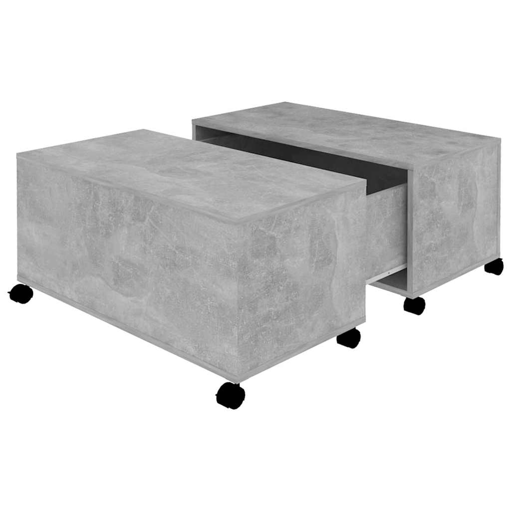 Vidaxl salontafel 75x75x38 cm bewerkt hout betongrijs