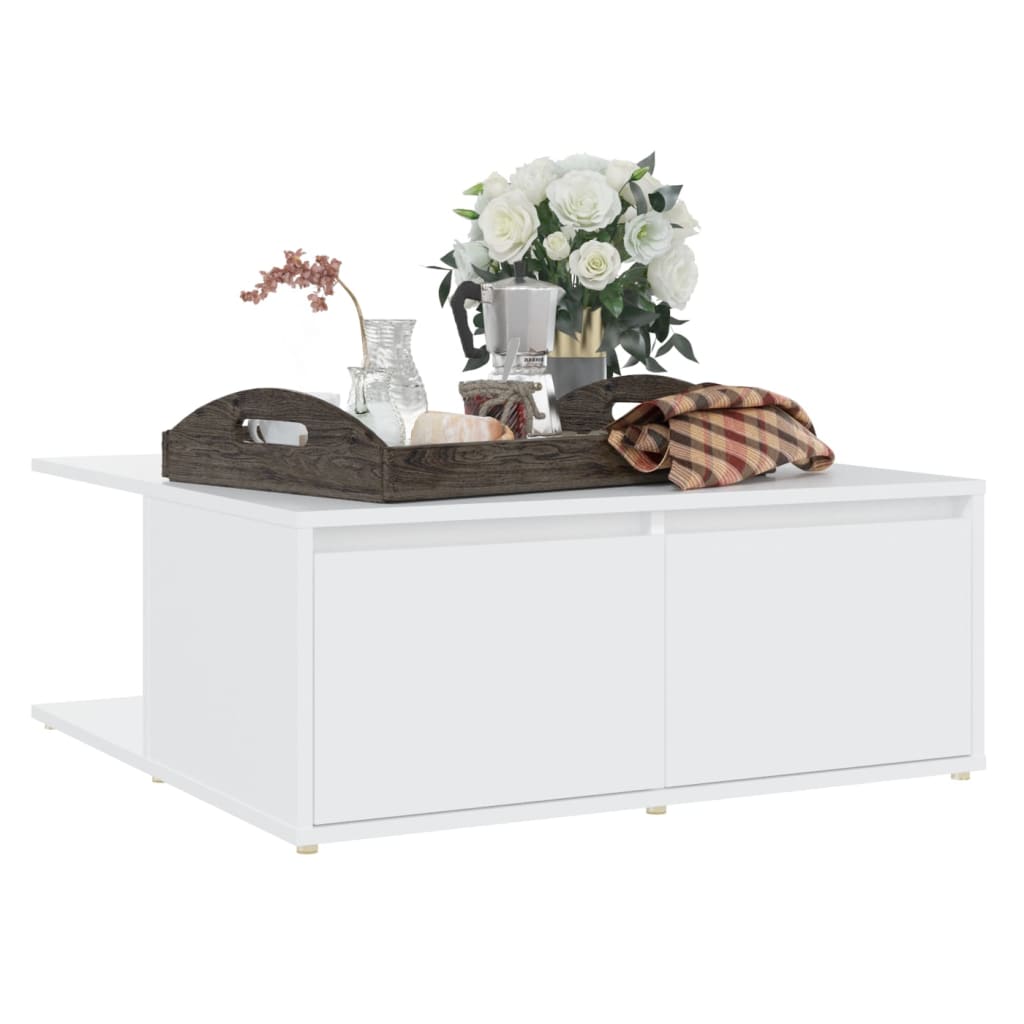 Vidaxl salontafel 80x80x31 cm bewerkt hout wit