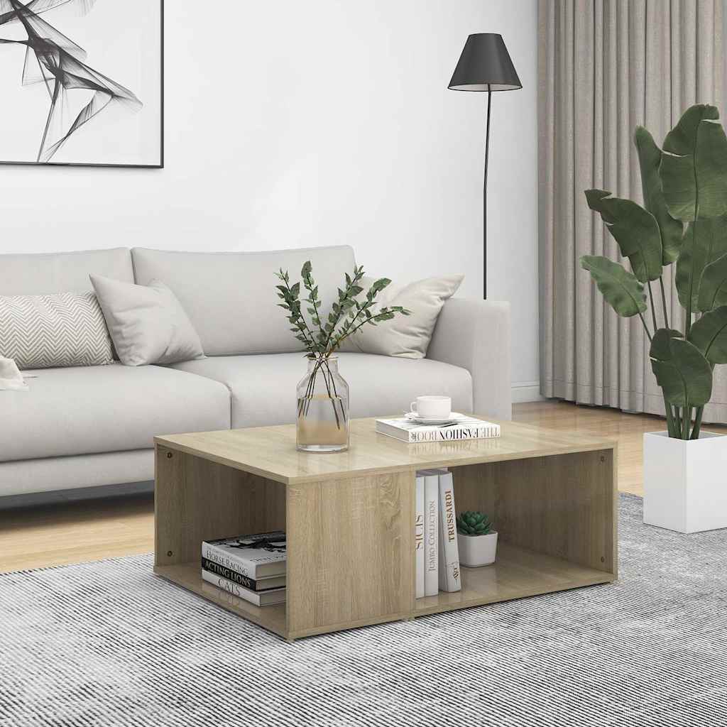 Vidaxl salontafel 90x67x33 cm bewerkt hout sonoma eikenkleurig