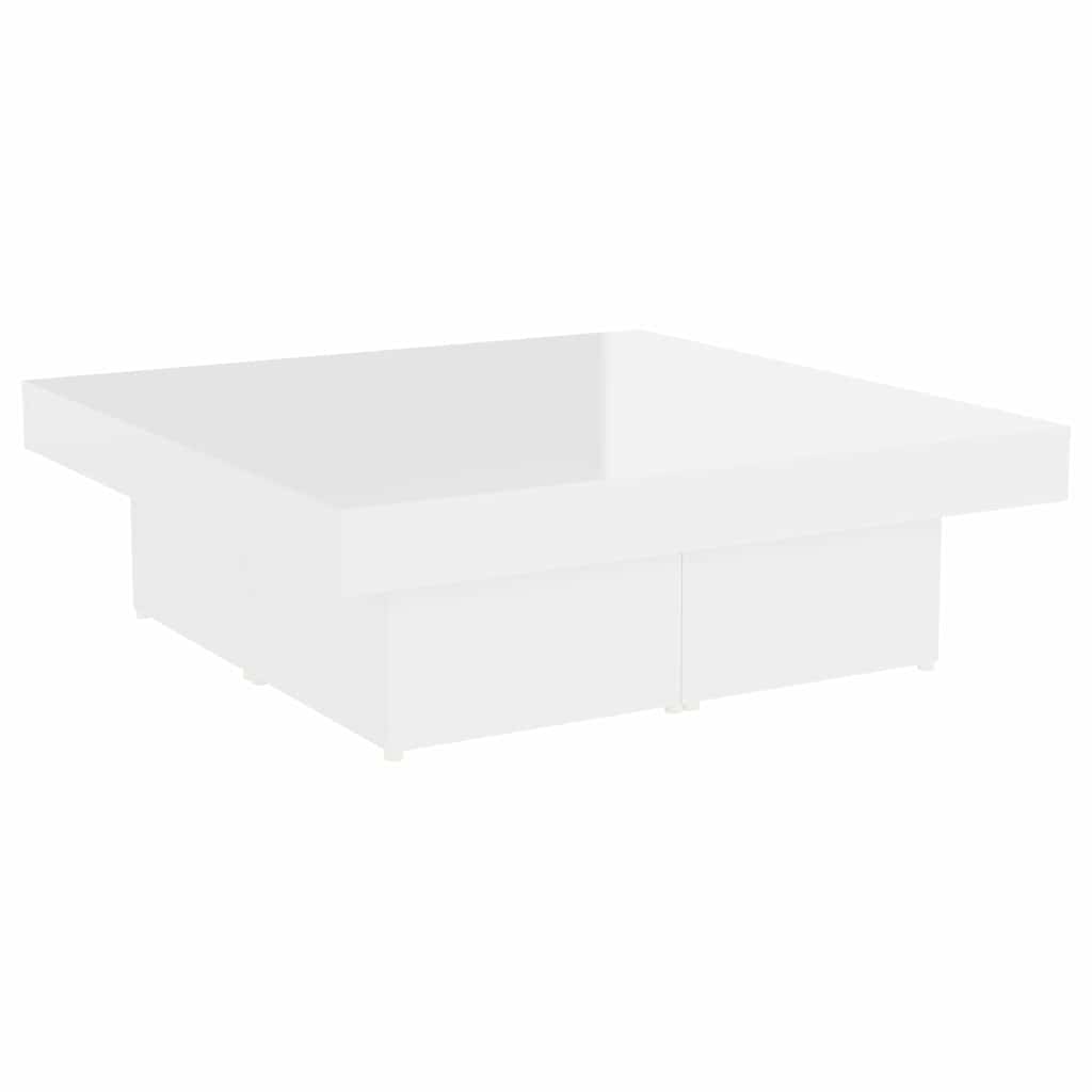 Vidaxl salontafel 90x90x28 cm bewerkt hout hoogglans wit