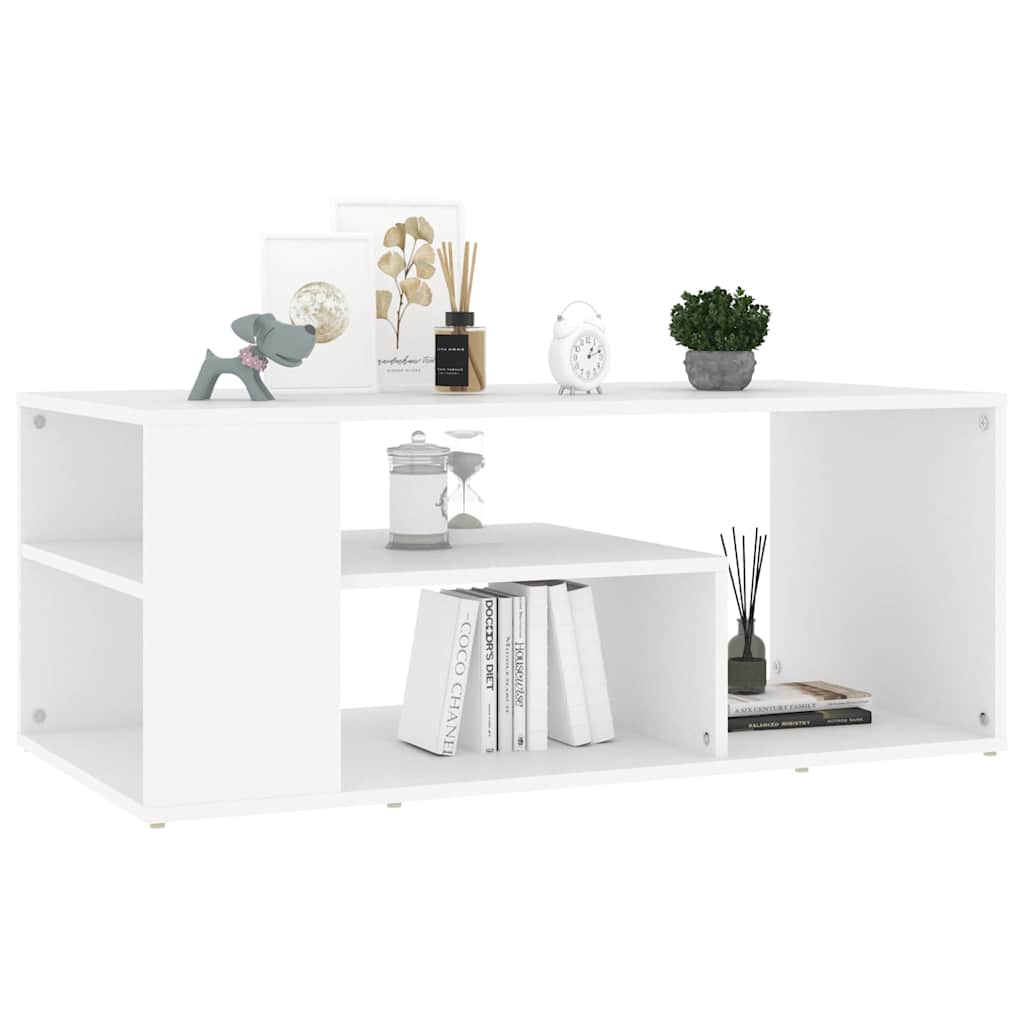 Vidaxl salontafel 100x50x40 cm bewerkt hout wit