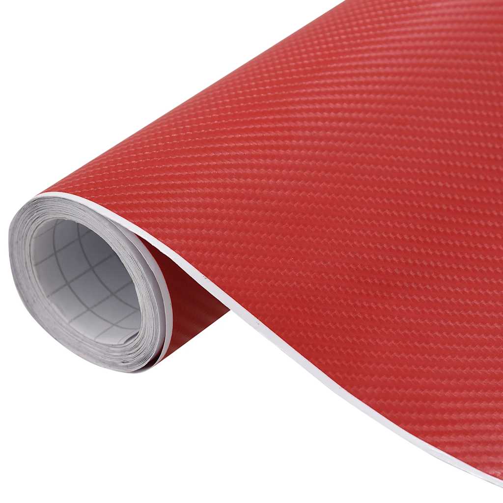 Vidaxx 2 stk bilfolie 4d 100x150 cm + 50x150 cm rød