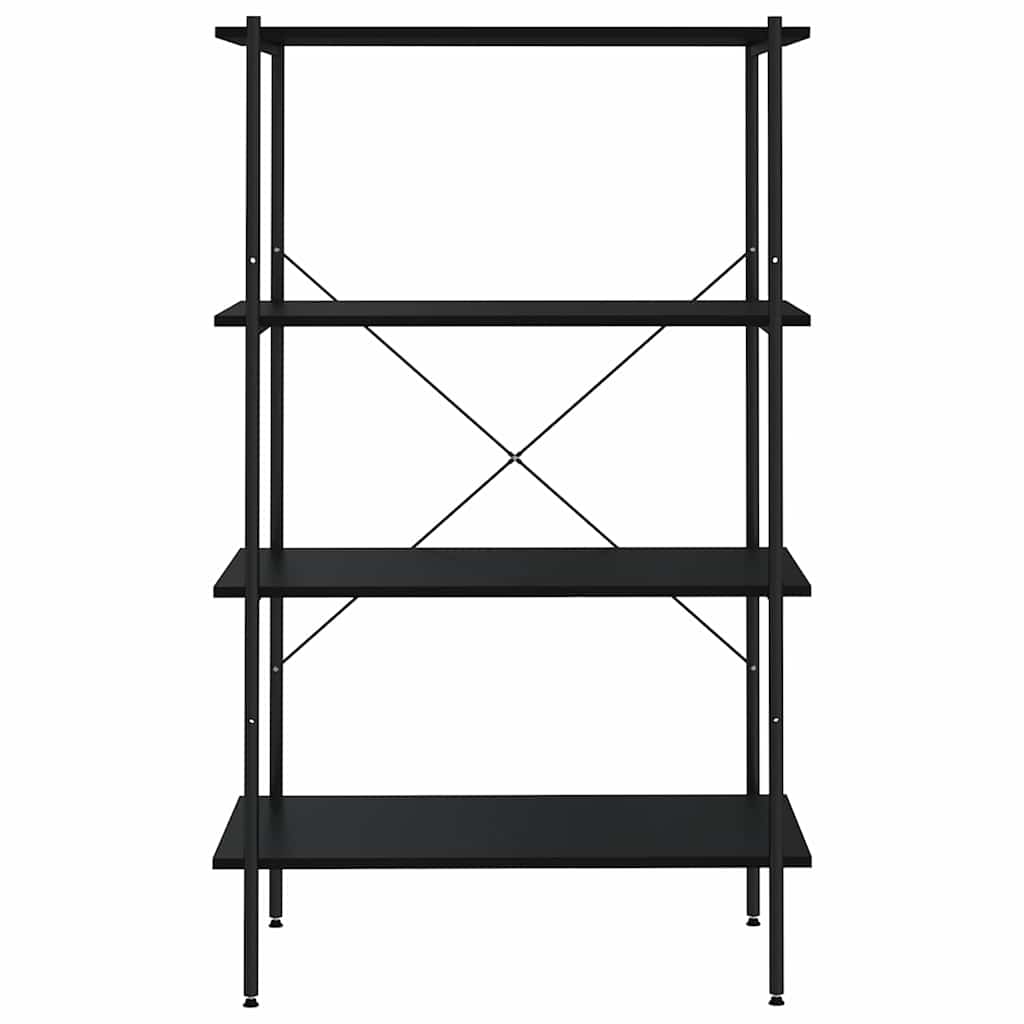 Vidaxl opbergrek 4-laags 80x40x130 cm zwart