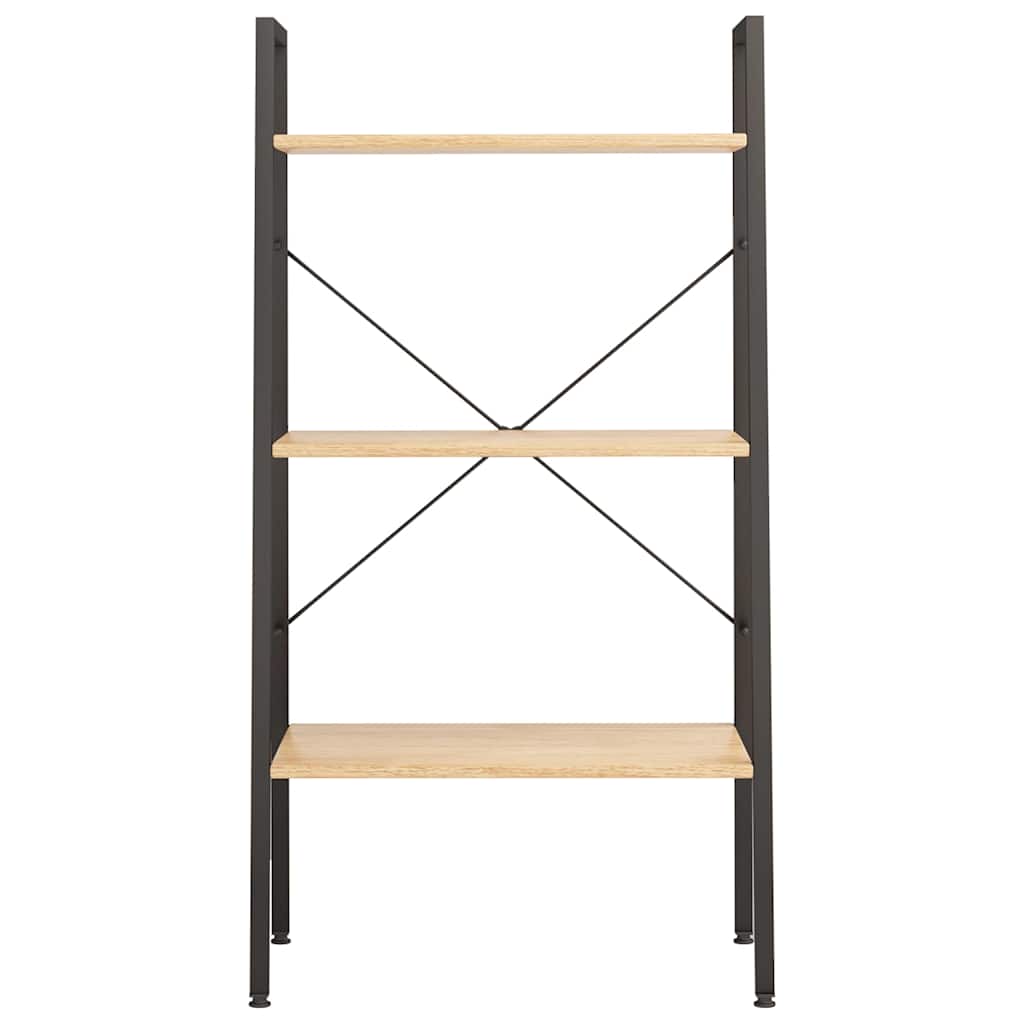 Vidaxl opbergmeubel met 3 lagen 56x35x108 cm lichtbruin en zwart