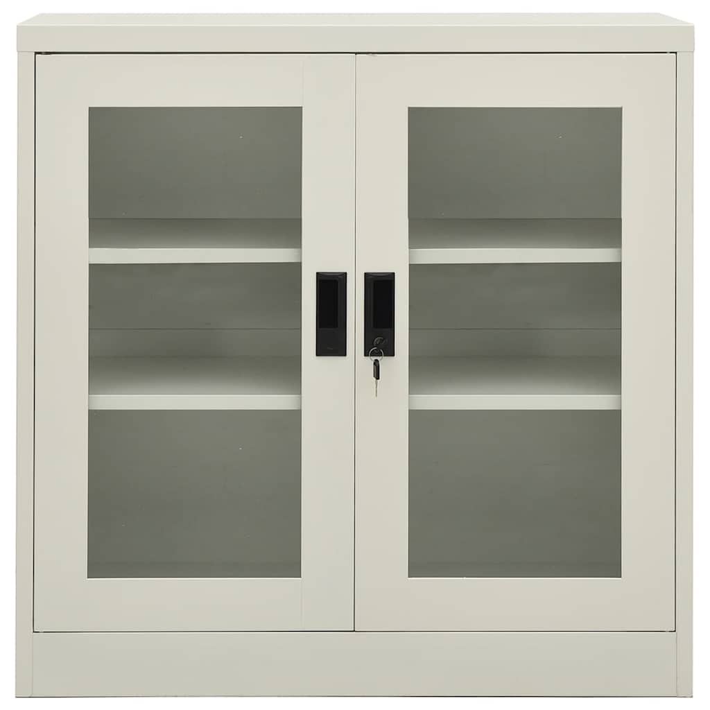 Vidaxl kantoorkast 90x40x90 cm staal lichtgrijs