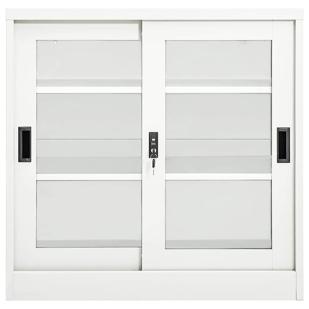 Vidaxl roldeurkast 90x40x90 cm staal wit