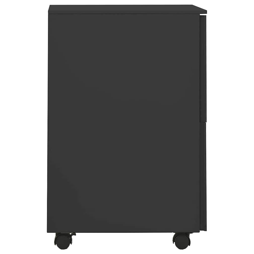 Vidaxl ladeblok verrijdbaar 39x45x67 cm staal antracietkleurig