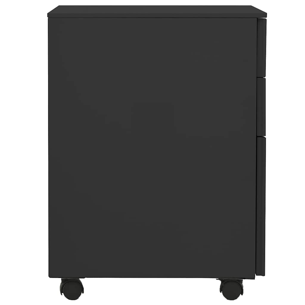Vidaxl ladeblok verrijdbaar 39x45x60 cm staal antracietkleurig