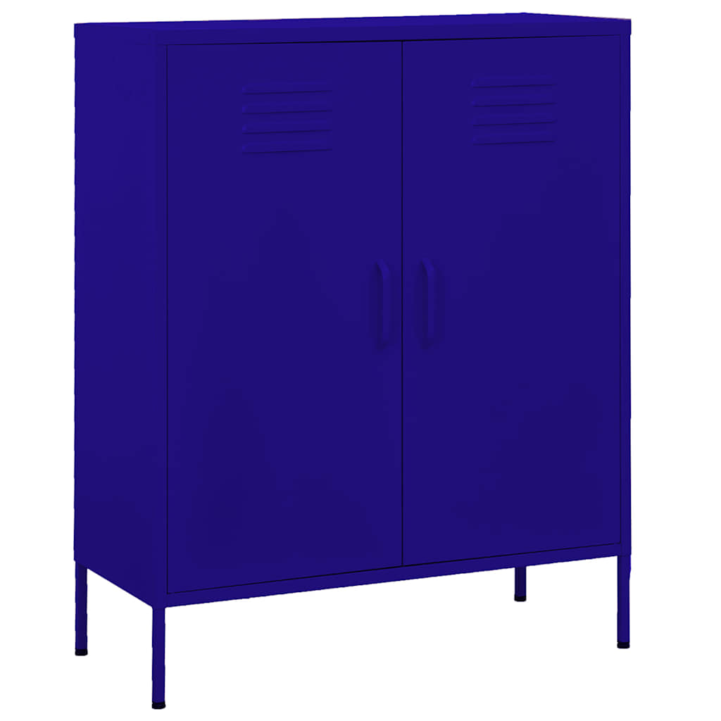 Vidaxl opbergkast 80x35x101,5 cm staal marineblauw