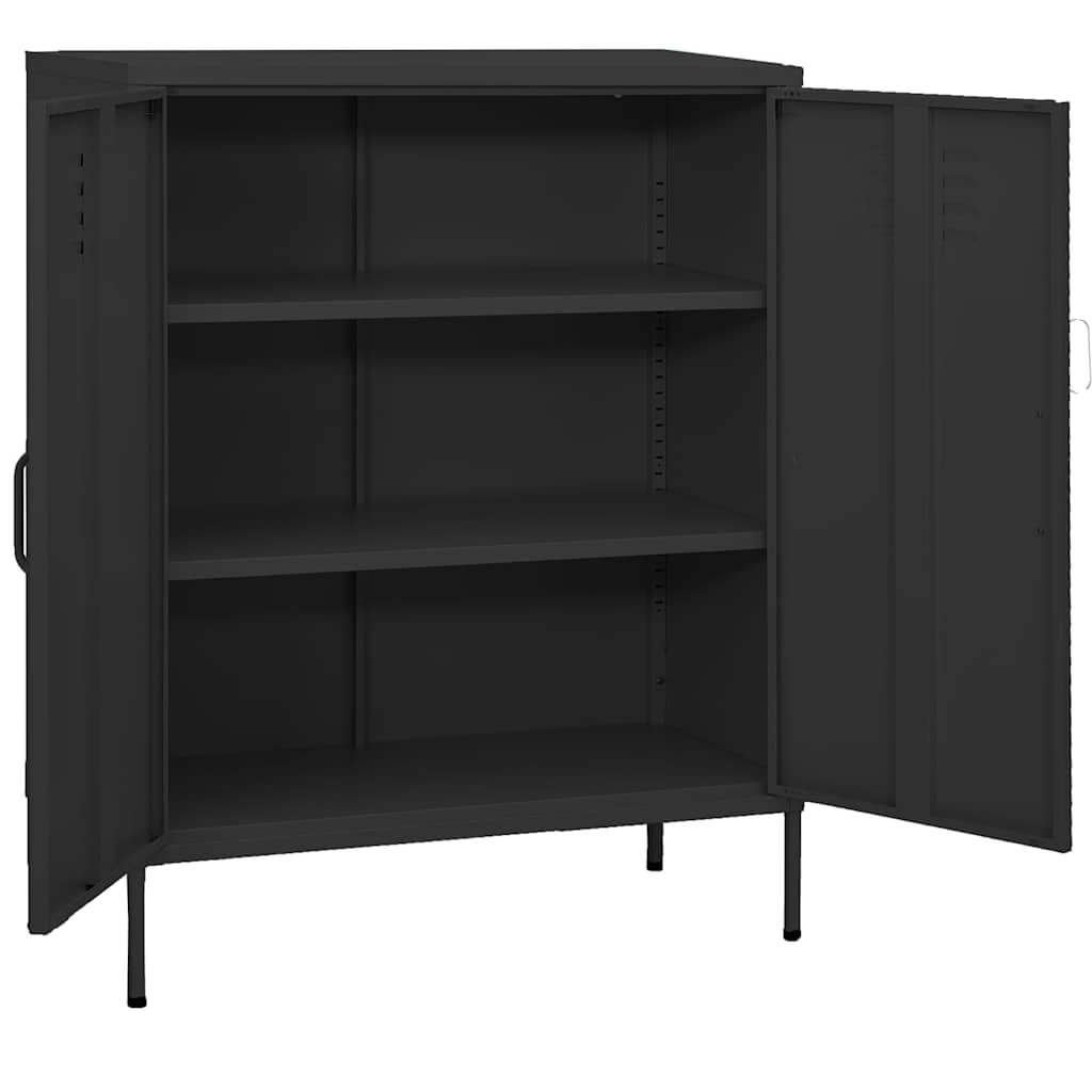 Vidaxl opbergkast 80x35x101,5 cm staal antracietkleurig